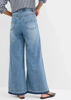 Wide-Leg-Jeans High Waist, cropped Damen Jeans
