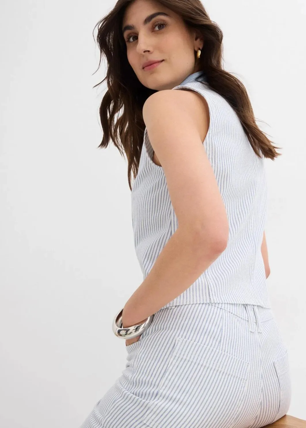 New Wide-Leg-Jeans High Waist, cropped Damen Bekleidung·Shirts & Tops|Jeans