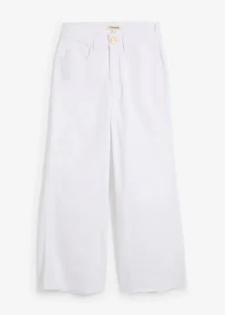 Damen bonprix Bekleidung·Shirts & Tops|Jeans|Wide-Leg-Jeans, High Waist, cropped