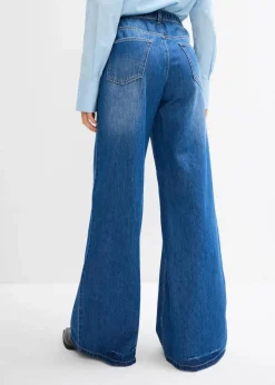 Damen bonprix Kurzgrößen|Bekleidung·Shirts & Tops|Wide-Leg-Jeans, High Waist, Full Length Bequembund
