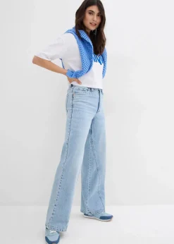 Sale Wide-Leg-Jeans High Waist, Low Stretch Damen Bekleidung·Shirts & Tops|Jeans