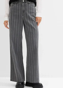 Discount Wide-Leg-Jeans High Waist mit Destroyed Effekten Damen Bekleidung·Shirts & Tops|Jeans