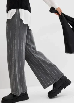 Discount Wide-Leg-Jeans High Waist mit Destroyed Effekten Damen Bekleidung·Shirts & Tops|Jeans