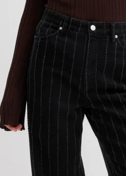 Outlet Wide-Leg-Jeans High Waist mit Destroyed Effekten Damen Jeans|Bekleidung·Shirts & Tops