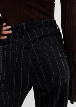 Outlet Wide-Leg-Jeans High Waist mit Destroyed Effekten Damen Jeans|Bekleidung·Shirts & Tops