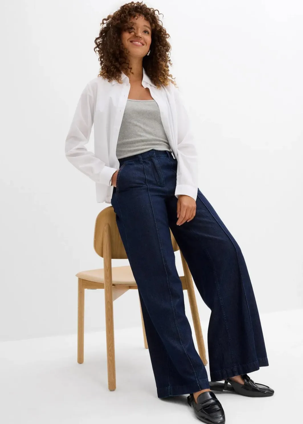 Best Wide-Leg-Jeans High Waist, Super Soft Damen Bekleidung·Shirts & Tops