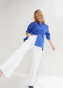 Damen bonprix Bekleidung·Shirts & Tops|Jeans|Wide-Leg-Jeans High Waist, Stretch
