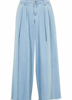 Damen bonprix Jeans|Bekleidung·Shirts & Tops|Wide-Leg-Jeans, Hosenrock