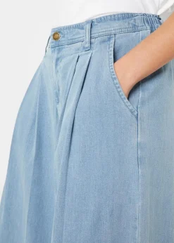 Damen bonprix Jeans|Bekleidung·Shirts & Tops|Wide-Leg-Jeans, Hosenrock