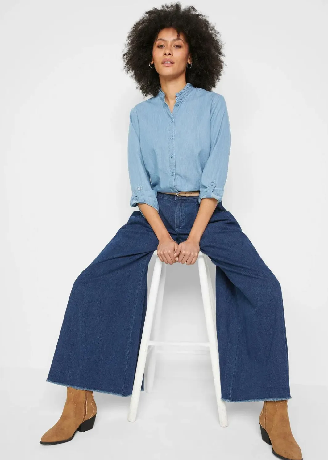 Best Wide-Leg-Jeans, Hosenrock Damen Bekleidung·Shirts & Tops|Jeans