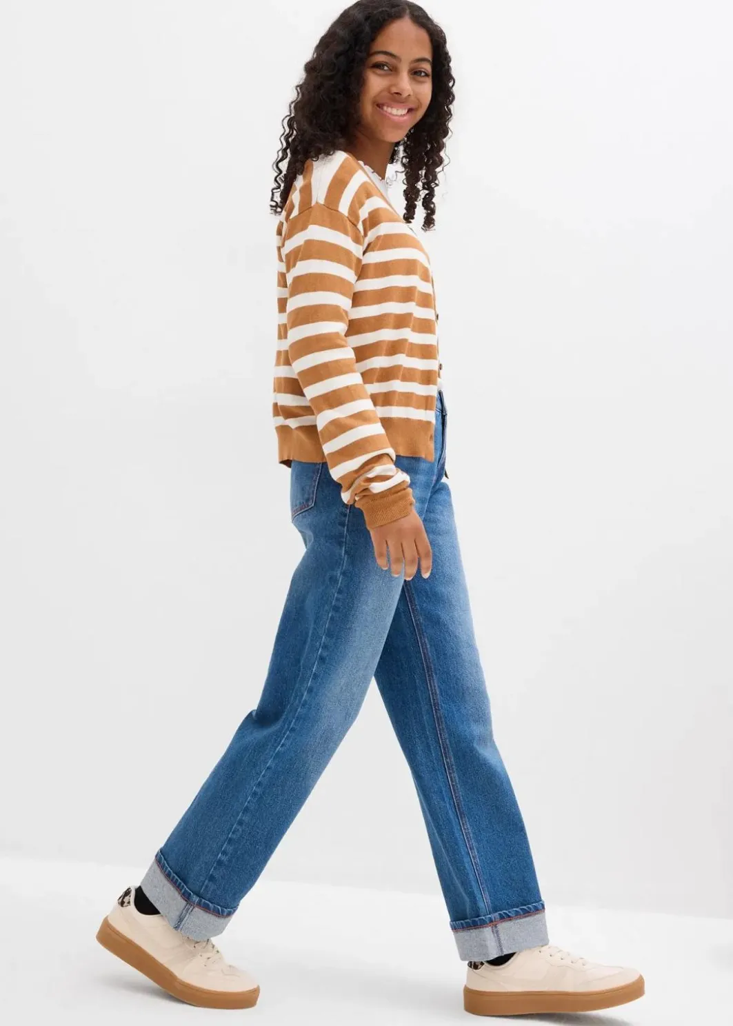 Clearance Wide-Leg-Jeans Low Waist Kinder Mädchen 9-16 Jahre·Jeans