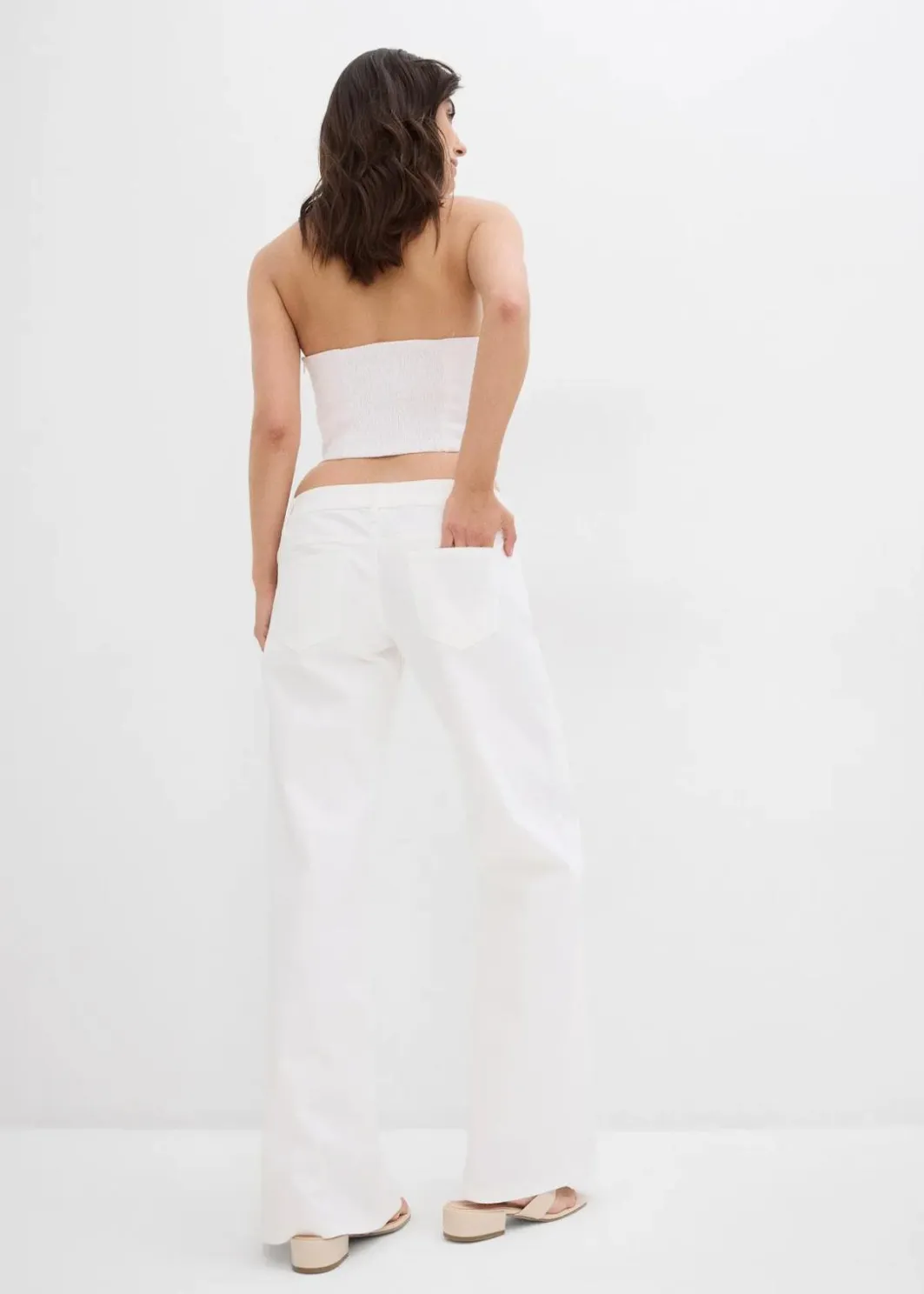 Wide-Leg-Jeans, Low Waist Damen Kurzgrößen|Bekleidung·Shirts & Tops