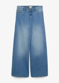 Outlet Wide-Leg-Jeans Mid Waist Damen Kurzgrößen|Bekleidung·Shirts & Tops