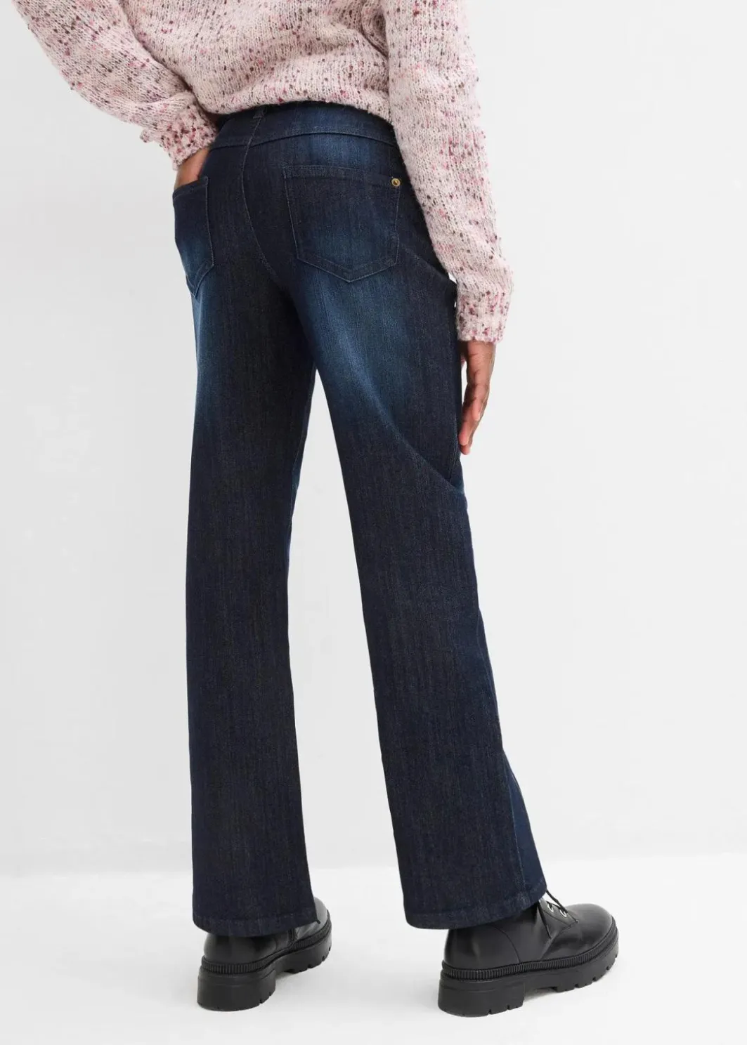 Kinder bonprix Mädchen 9-16 Jahre·Jeans|Wide-Leg-Jeans Mid Waist