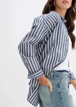 Damen bonprix Jeans|Kurzgrößen|Wide-Leg-Jeans Mid Waist