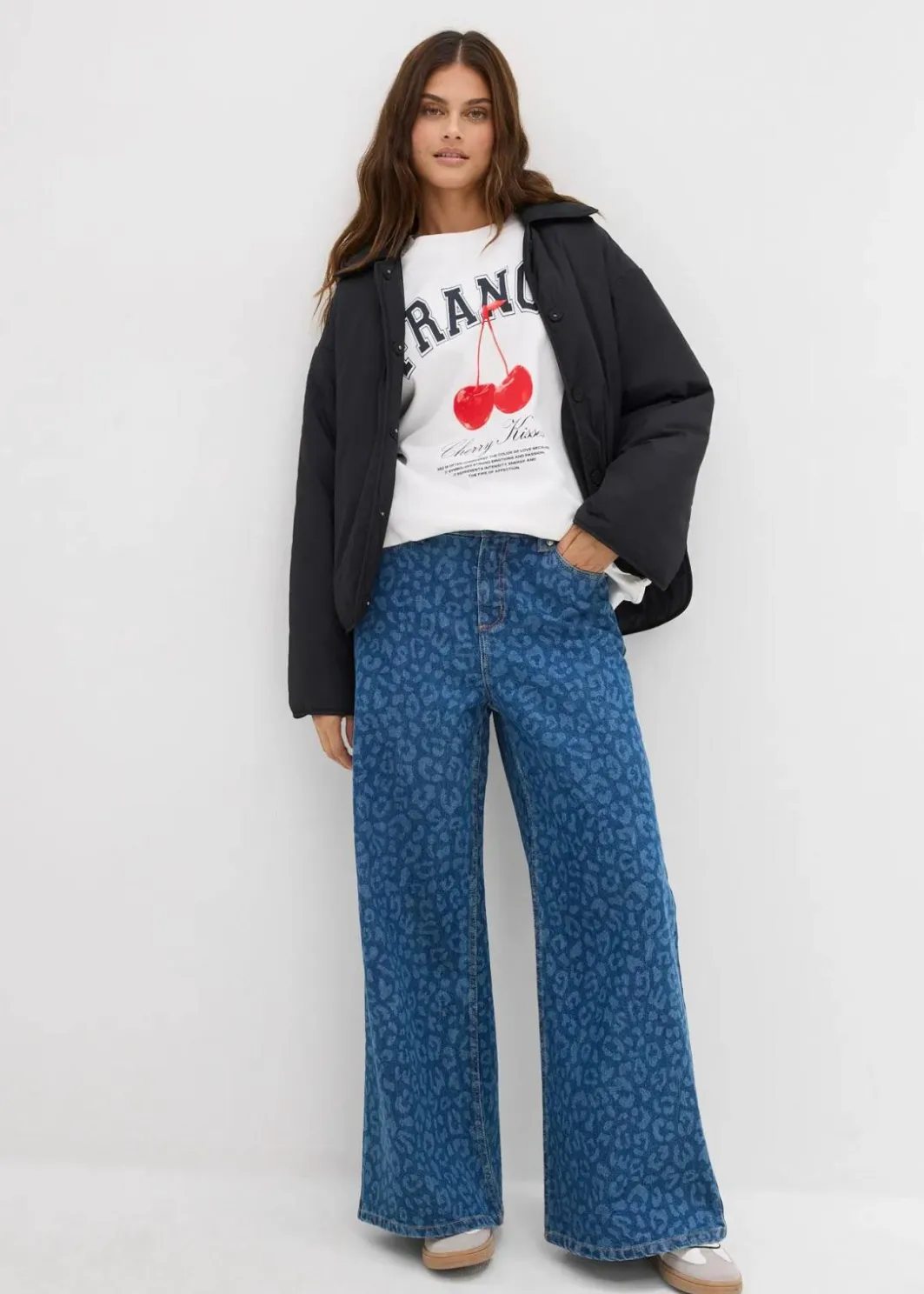 Discount Wide-Leg-Jeans Mid Waist Damen Kurzgrößen|Jeans