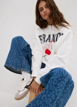 Discount Wide-Leg-Jeans Mid Waist Damen Kurzgrößen|Jeans
