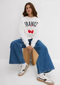 Discount Wide-Leg-Jeans Mid Waist Damen Kurzgrößen|Jeans