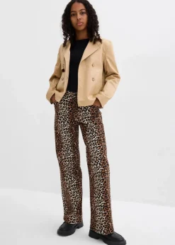 Hot Wide-Leg-Jeans Mid Waist Kinder Mädchen 9-16 Jahre·Jeans