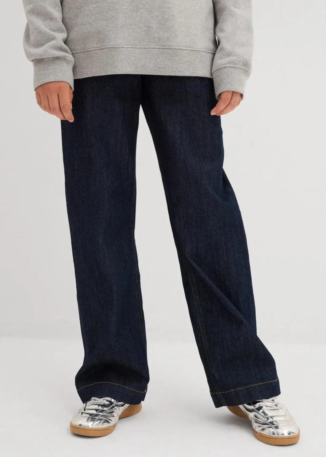 Discount Wide-Leg-Jeans Mid Waist Kinder Mädchen 9-16 Jahre·Jeans