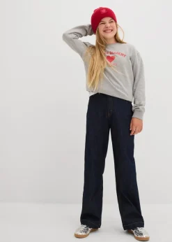 Discount Wide-Leg-Jeans Mid Waist Kinder Mädchen 9-16 Jahre·Jeans