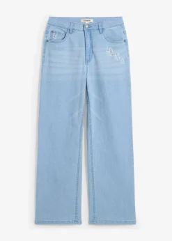 Kinder bonprix Mädchen 9-16 Jahre·Jeans|Mädchen 2-8 Jahre·Nachhaltigere Materialien|Wide-Leg-Jeans Mid Waist