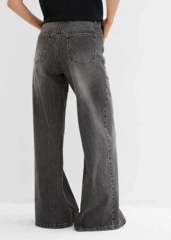 Hot Wide-Leg-Jeans Mid Waist Damen Jeans|Kurzgrößen