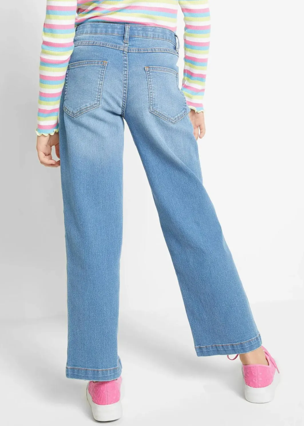 New Wide-Leg-Jeans Mid Waist Kinder Mädchen 9-16 Jahre·Jeans