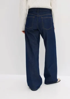Damen bonprix Bekleidung·Shirts & Tops|Jeans|Wide-Leg-Jeans Mid Waist