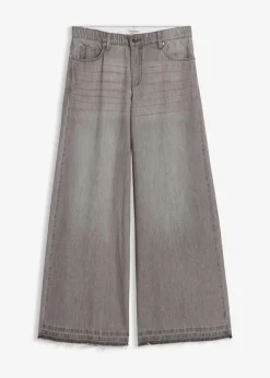 Online Wide-Leg-Jeans Mid Waist, Bequembund Damen Jeans|Kurzgrößen