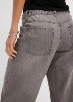 Online Wide-Leg-Jeans Mid Waist, Bequembund Damen Jeans|Kurzgrößen