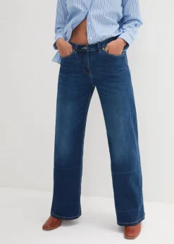 Clearance Wide-Leg-Jeans Mid Waist, Bequembund Damen Jeans|Bekleidung·Shirts & Tops