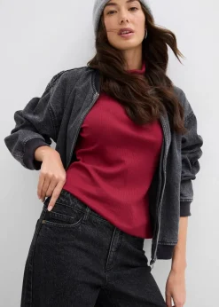 Damen bonprix Jeans|Bekleidung·Shirts & Tops|Wide-Leg-Jeans, Mid Waist, Full Length