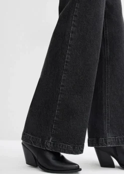 Damen bonprix Jeans|Bekleidung·Shirts & Tops|Wide-Leg-Jeans, Mid Waist, Full Length