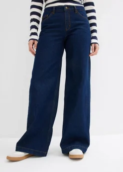 Online Wide-Leg-Jeans, Mid Waist, Full Length Damen Bekleidung·Shirts & Tops|Jeans