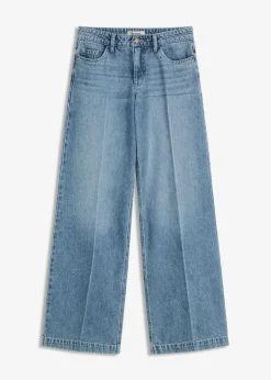 Discount Wide-Leg-Jeans Mid Waist, Low Stretch Full Length Damen Kurzgrößen|Bekleidung·Shirts & Tops
