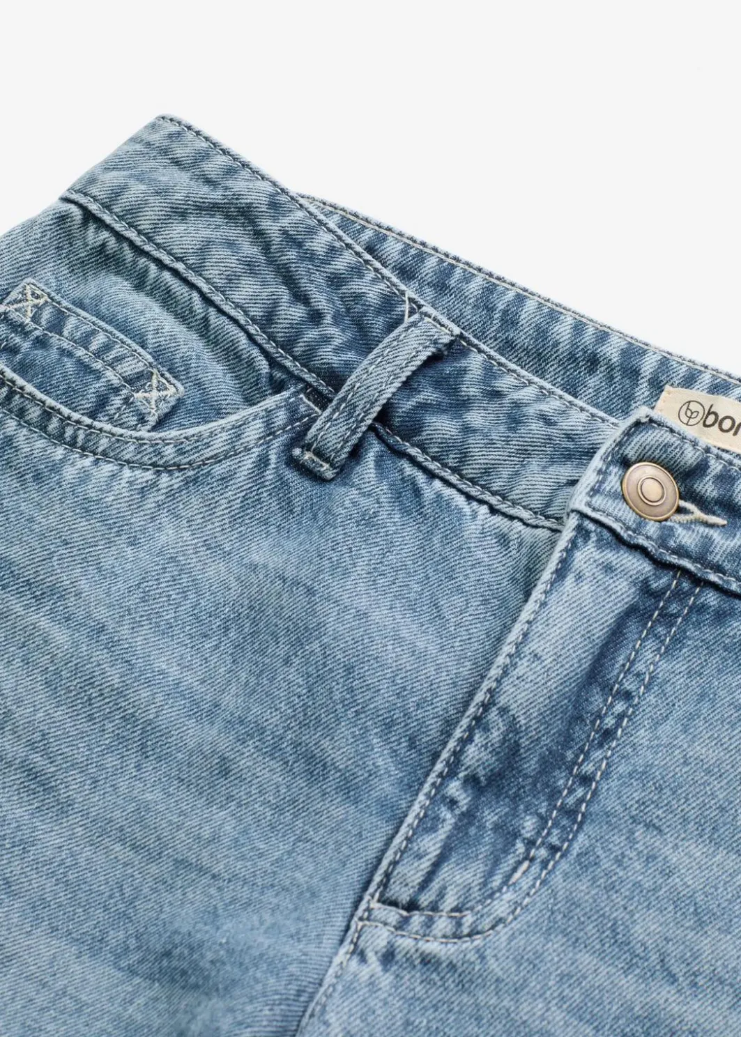 Discount Wide-Leg-Jeans Mid Waist, Low Stretch Full Length Damen Kurzgrößen|Bekleidung·Shirts & Tops