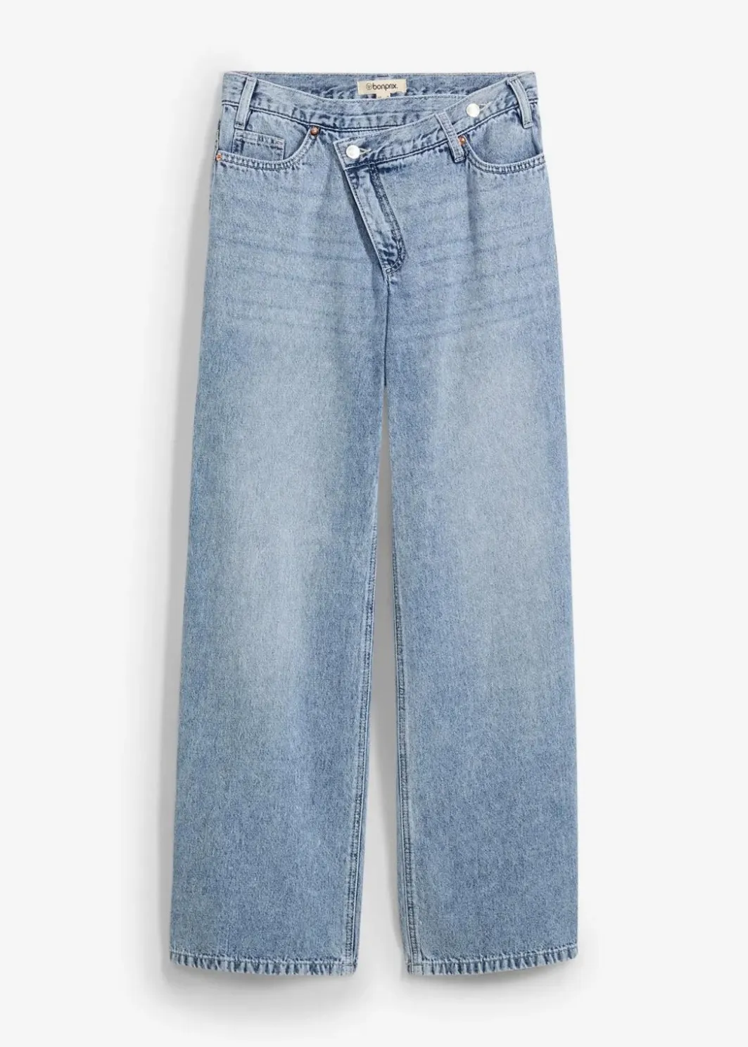 Hot Wide-Leg-Jeans Mid Waist, Low Stretch Damen Jeans|Kurzgrößen