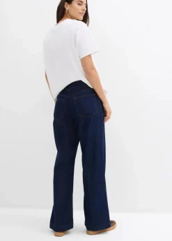 Best Wide-Leg-Jeans Mid Waist mit Gürtel Damen Bekleidung·Shirts & Tops|Jeans