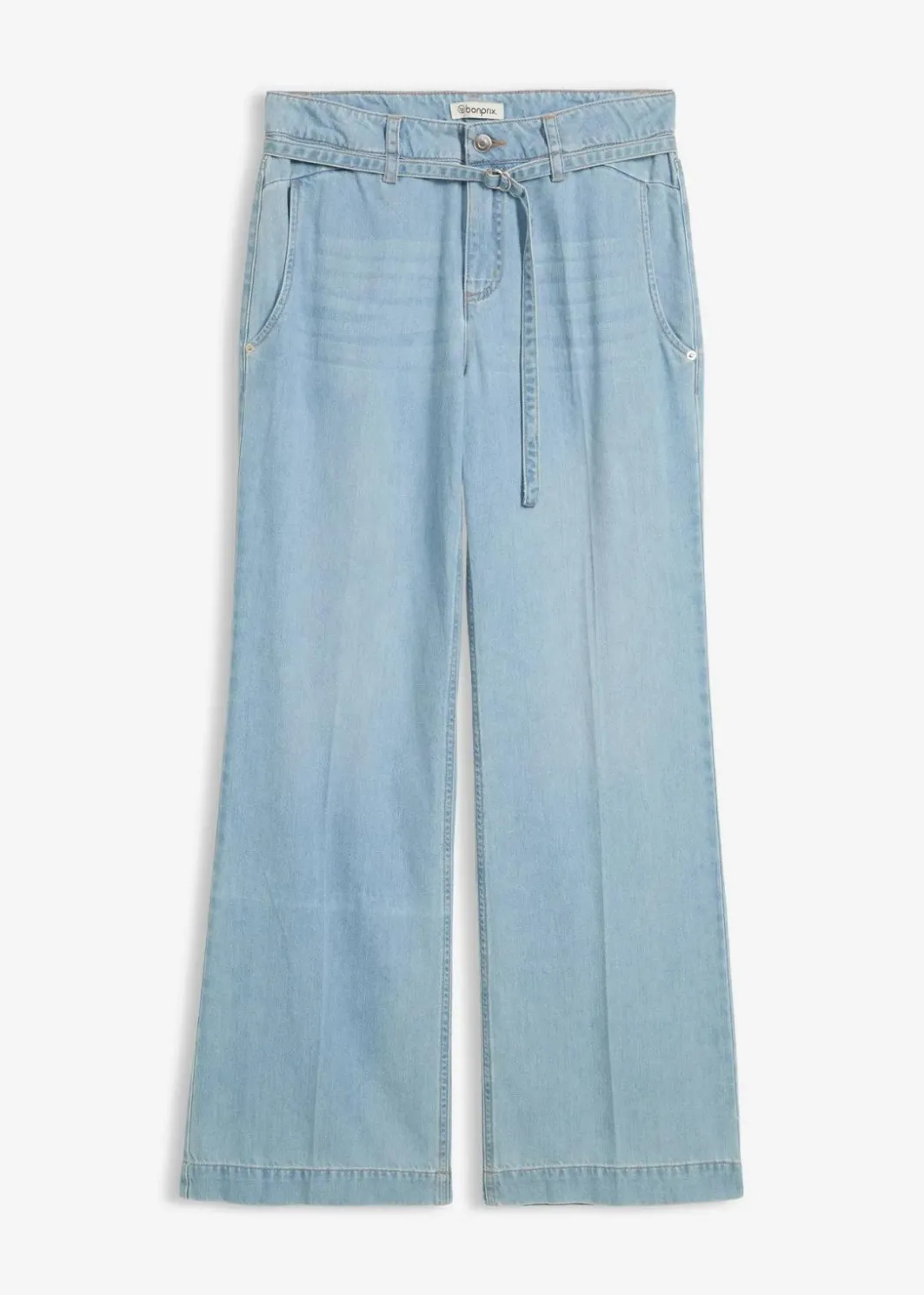 Outlet Wide-Leg-Jeans Mid Waist mit Gürtel Damen Jeans|Bekleidung·Shirts & Tops