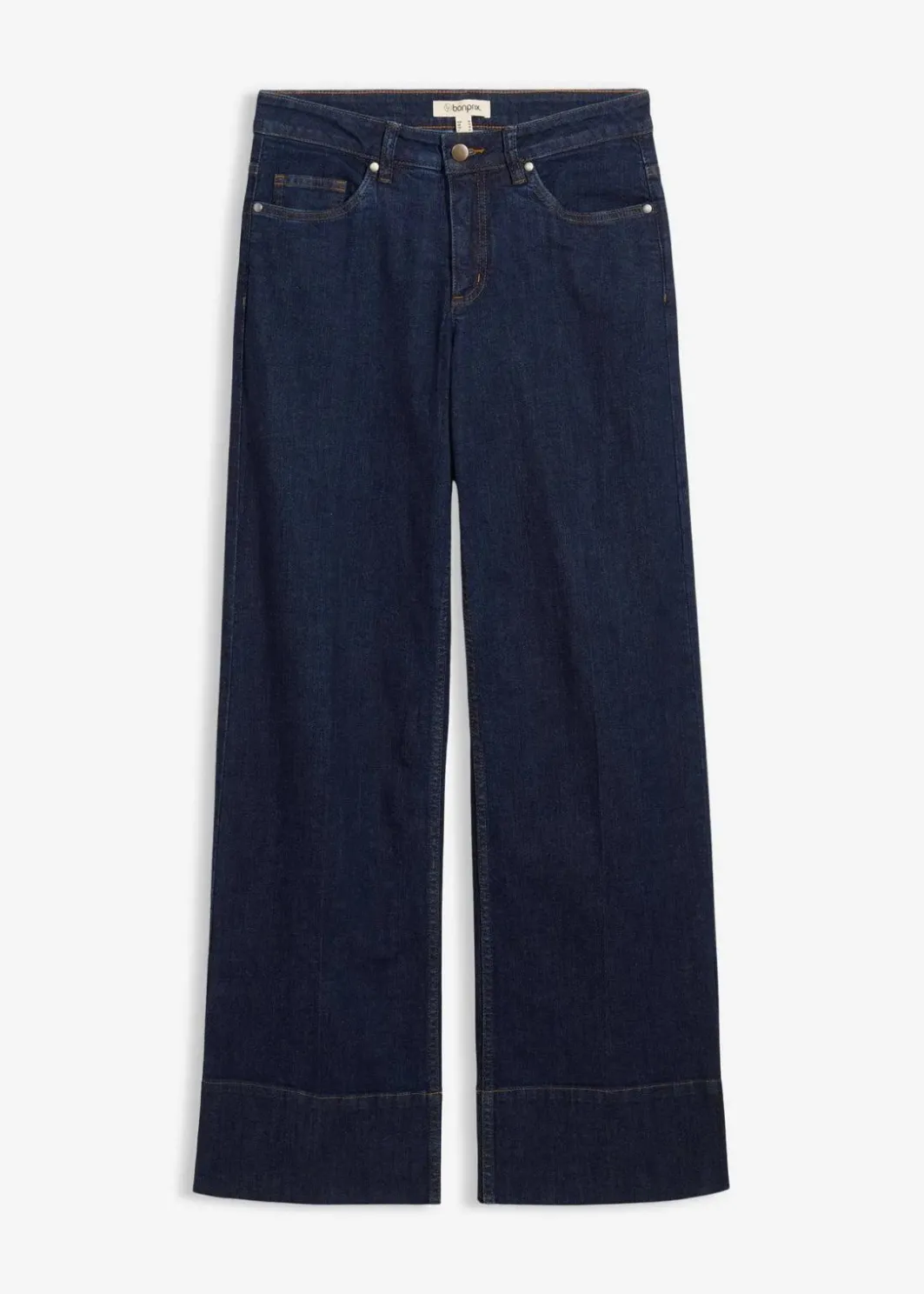 Wide-Leg-Jeans Mid Waist mit Bio Baumwolle Damen Kurzgrößen|Bekleidung·Shirts & Tops