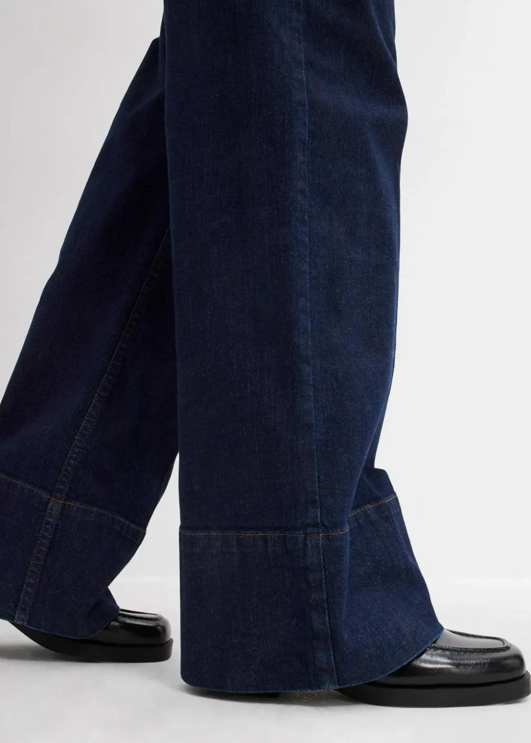 Wide-Leg-Jeans Mid Waist mit Bio Baumwolle Damen Kurzgrößen|Bekleidung·Shirts & Tops