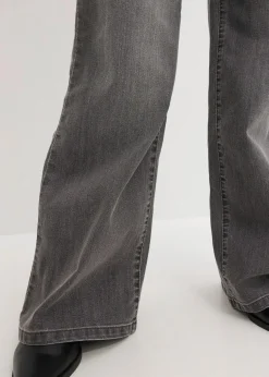 Online Wide-Leg-Jeans, Mid Waist, Stretch Damen Jeans|Kurzgrößen