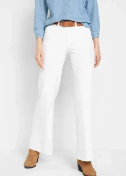 Damen bonprix Jeans|Bekleidung·Shirts & Tops|Wide-Leg-Jeans, Mid Waist, Stretch