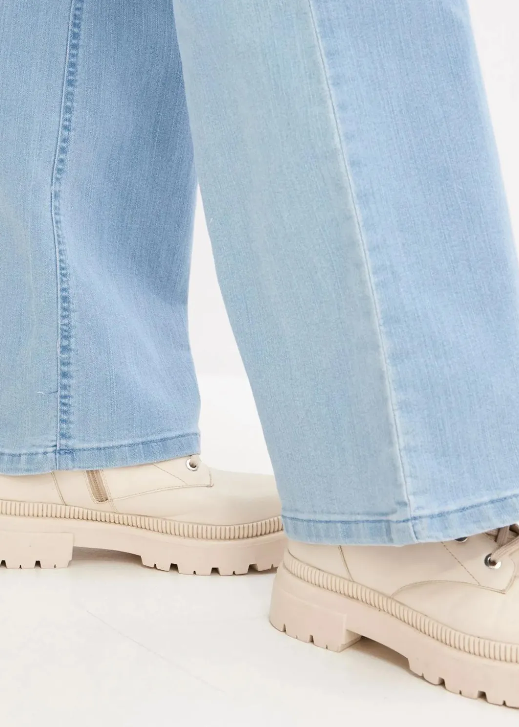 Wide-Leg-Jeans, Mid Waist, Stretch Damen Bekleidung·Shirts & Tops|Jeans