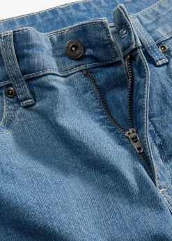 Damen bonprix Jeans|Kurzgrößen|Wide-Leg-Jeans, Mid Waist, Stretch