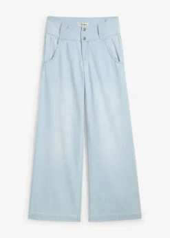 Damen bonprix Bekleidung·Shirts & Tops|Jeans|Wide-Leg-Jeans Mid Waist, Super Soft