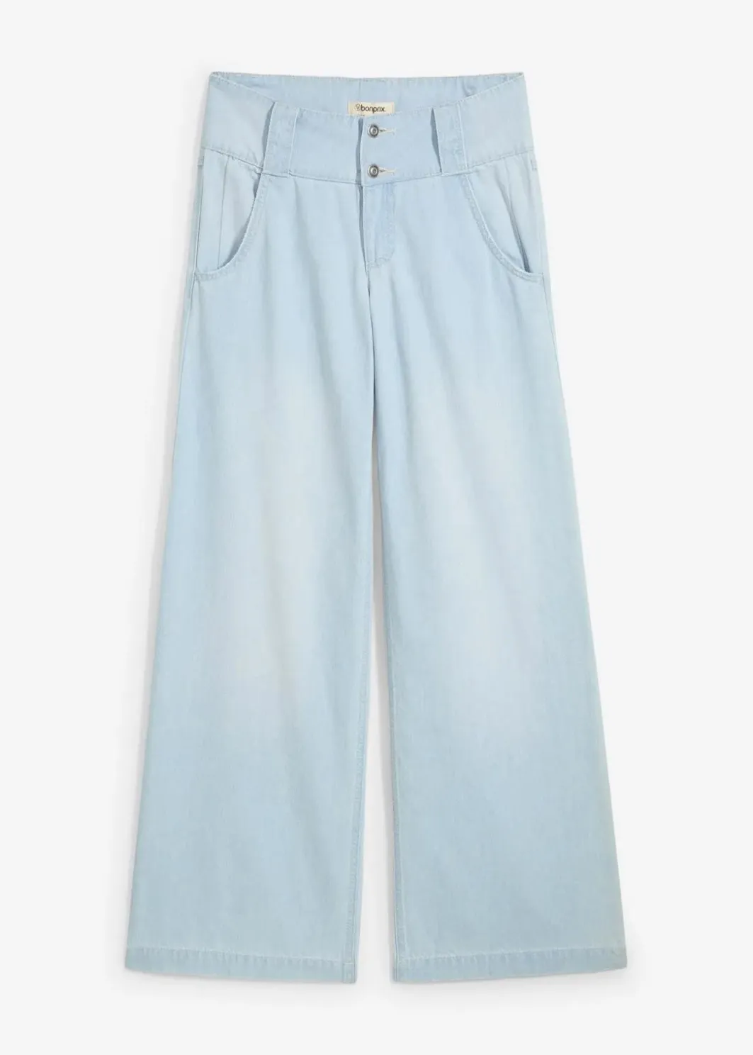 Damen bonprix Bekleidung·Shirts & Tops|Jeans|Wide-Leg-Jeans Mid Waist, Super Soft