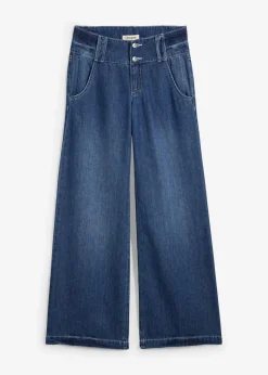 Damen bonprix Jeans|Bekleidung·Shirts & Tops|Wide-Leg-Jeans Mid Waist, Super Soft