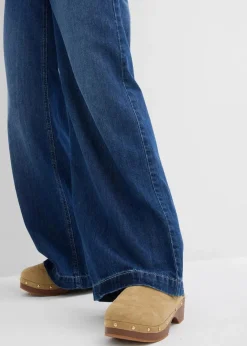 Damen bonprix Jeans|Bekleidung·Shirts & Tops|Wide-Leg-Jeans Mid Waist, Super Soft